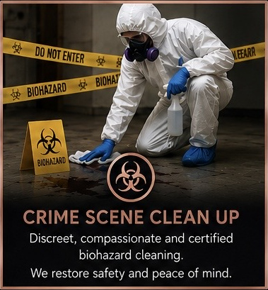 Discreet specialist cleaning after a difficult incident
